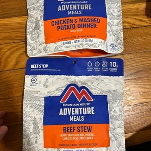 Pack of 2. Adventure meals freeze dried for jet boil camping